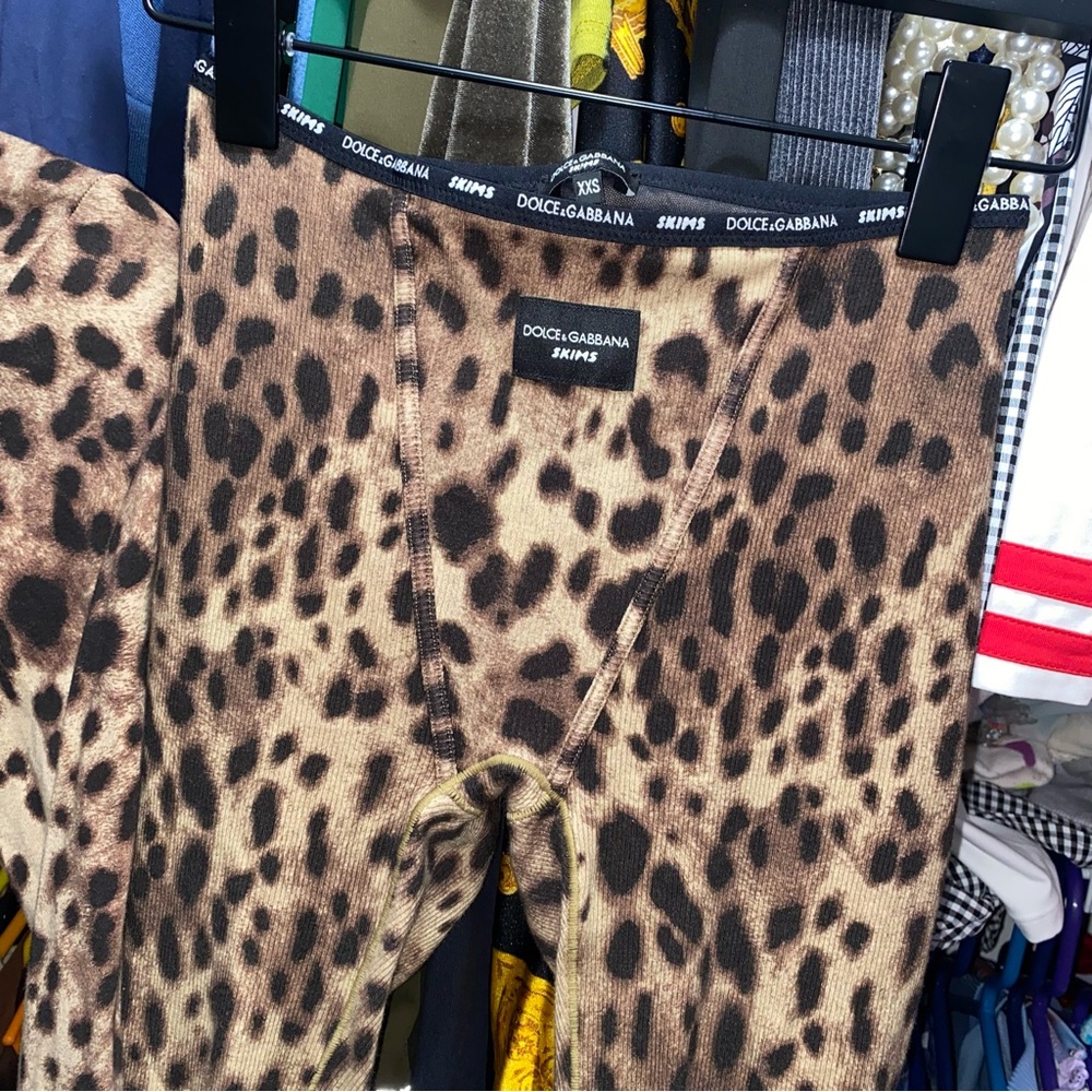 DOLCE & GABBANA X SKIMS COTTON RIB LEGGING - Size XXS
